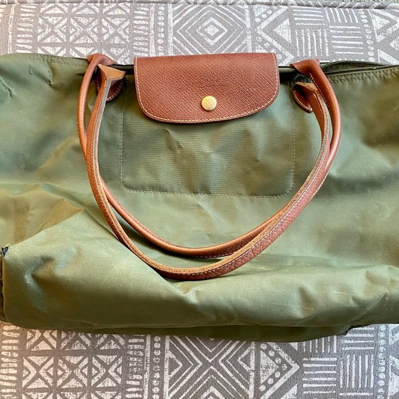 Longchamp Handbags - Longchamp Canvas Tote Bag (Forest Green) Large